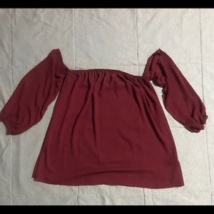 Maroon top